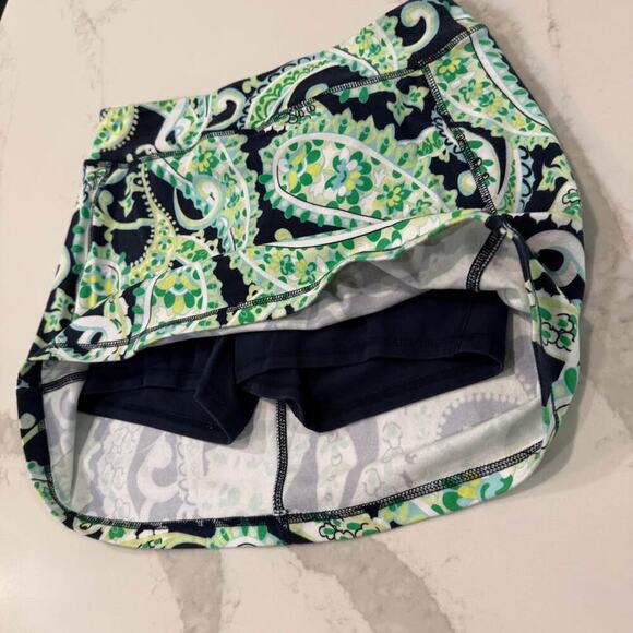 T by Talbots Floral Paisley Print Skort Tennis Skirt Womens Small Petite Green - Picture 3 of 8